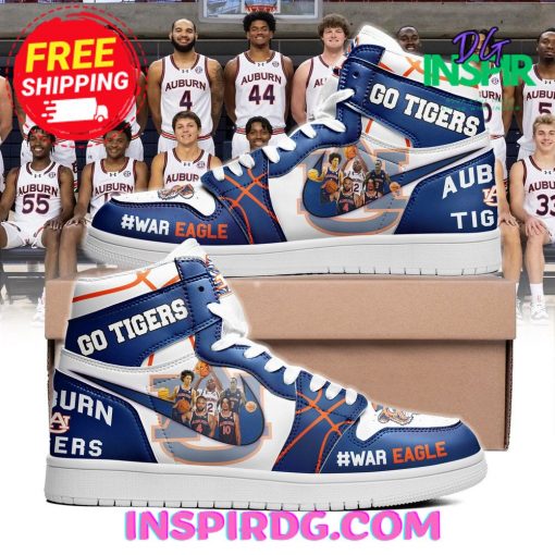 The Auburn Tiger War Eagle Blue Air Jordan 1 High Top