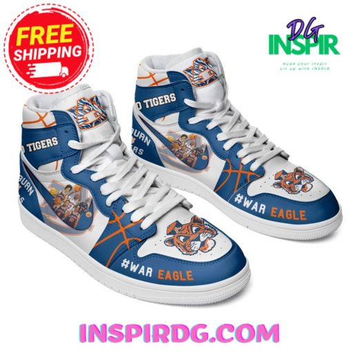 The Auburn Tiger War Eagle Blue Air Jordan 1 High Top