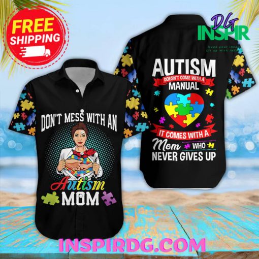 Autism Mom Puzzles Super Mom Trendy Hawaiian Shirt