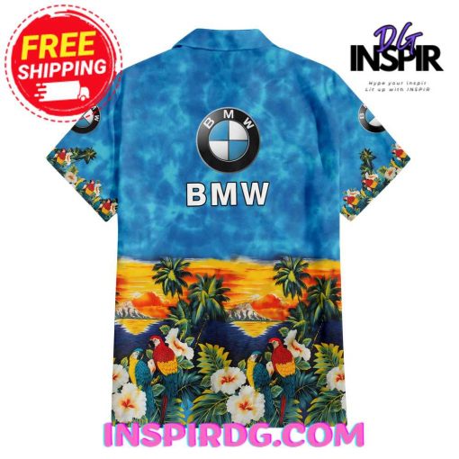 BMW Vintage Pacific Legend Sunset Blue Hawaiian Shirt