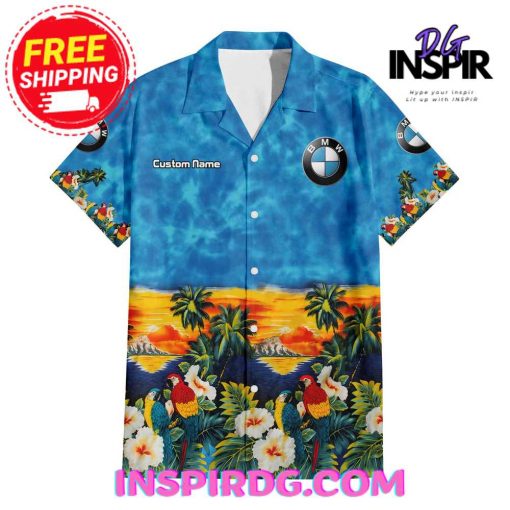 BMW Vintage Pacific Legend Sunset Blue Hawaiian Shirt