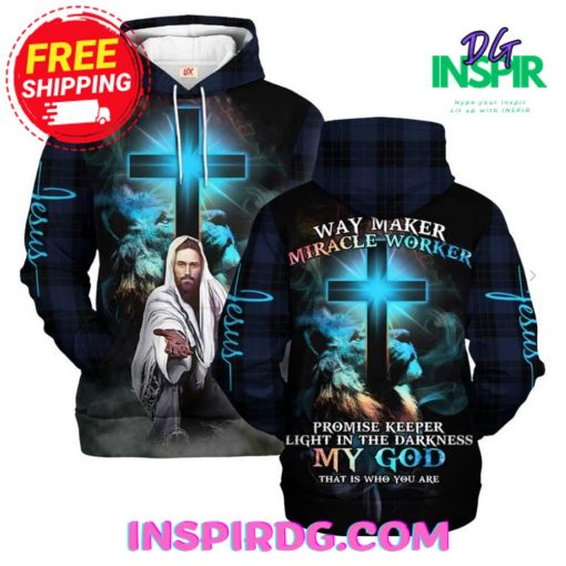 Christian Jesus Lion Cross All Over Print 3D Hoodies