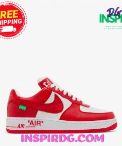 LOUIS VUITTON X NIKE AIR FORCE 1 LOW WHITE RED InspirDG