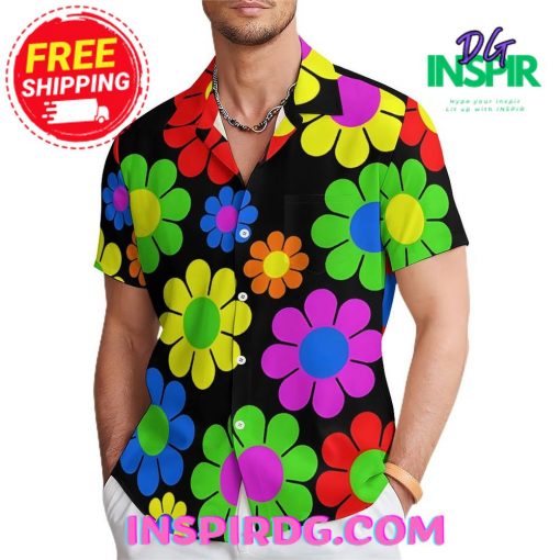 Colorful Daisy Pattern Hawaiian Shirt