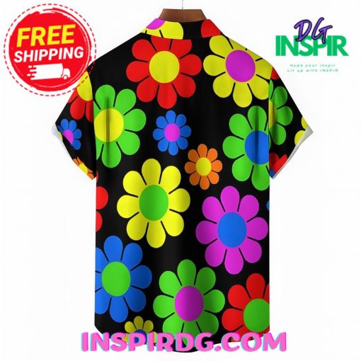 Colorful Daisy Pattern Hawaiian Shirt