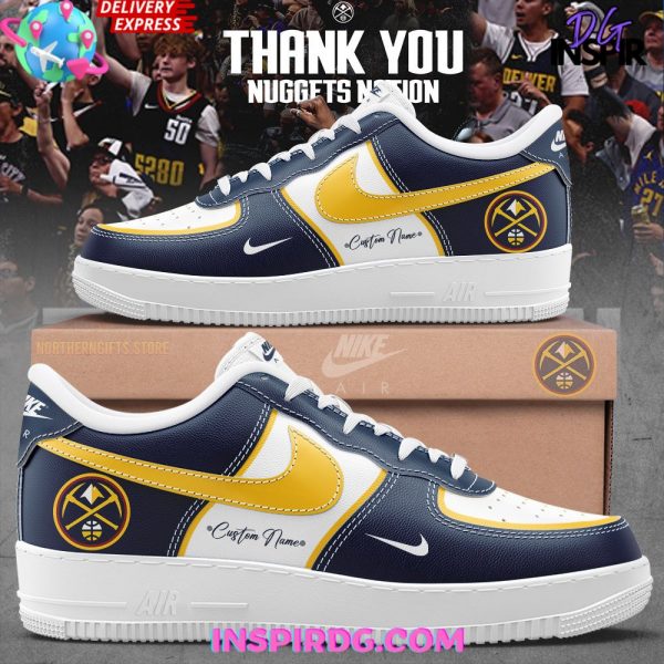 Denver Nuggets x Nike Custom Name Air Force 1 Shoes