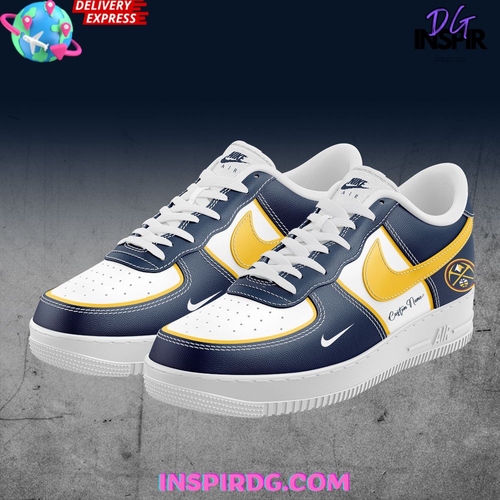 Denver Nuggets x Nike Custom Name Air Force 1 Shoes InspirDG