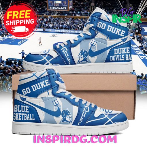 Duke Blue Devils Basketball Go Duke Air Jordan 1 High Top