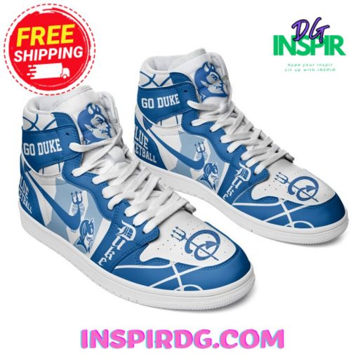 Duke Blue Devils Basketball Go Duke Air Jordan 1 High Top