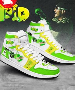 Feid FERXXO Fan Green Design White Lace Air Jordan 1 Shoes