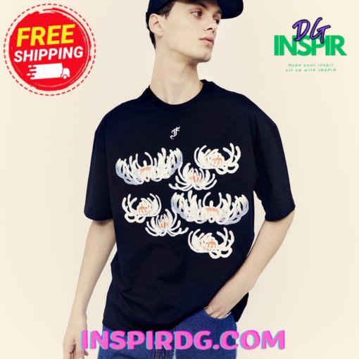 Florania Flowers Black T-Shirt