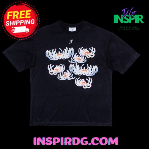 Florania Flowers Black T-Shirt
