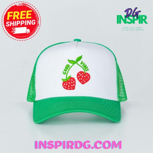 Princess Polly GOOD VIBES TRUCKER HAT GREEN