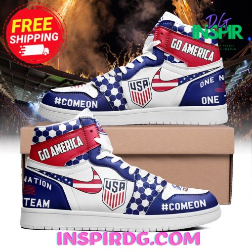 Go American One Nation One Team USA Air Jordan 1 High Top