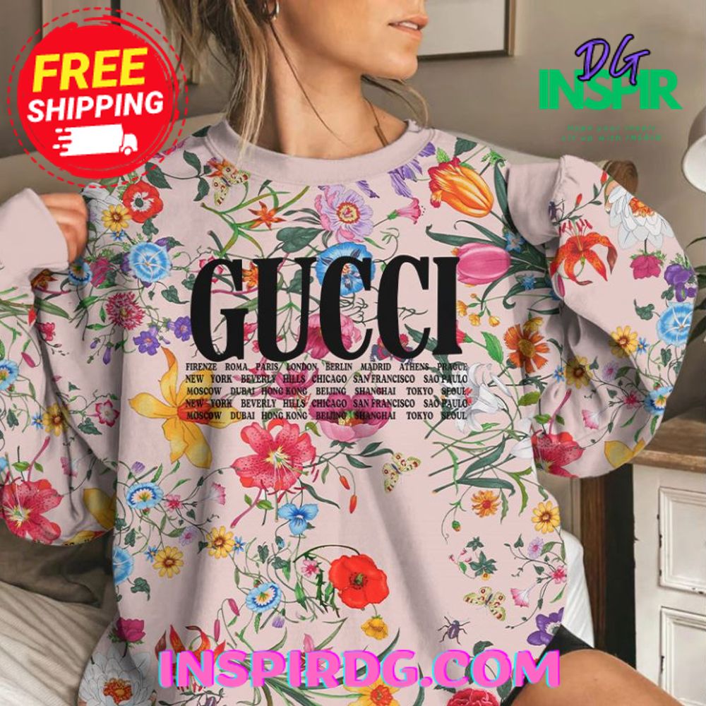 Gucci flower sweatshirt sale