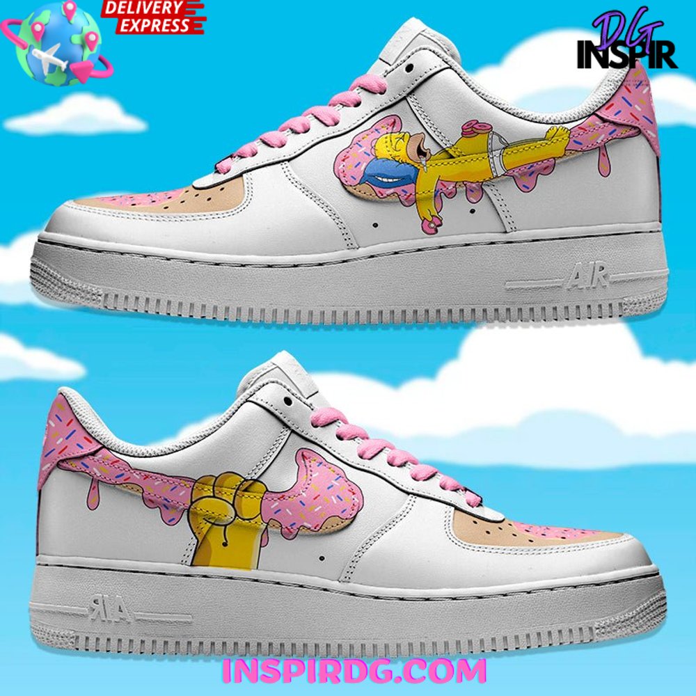 Homer Donuts Swoosh Simpsons Limited Edition Air Force 1 InspirDG