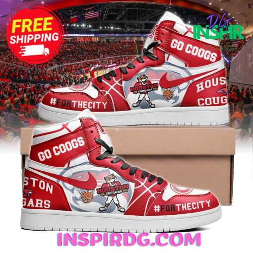 Houston Cougars Go COOGS Air Jordan 1 High Top
