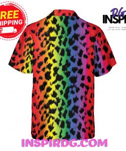 HyperFavor Leopard Skin With Rainbow Color LGBT Hawaiian Shirt