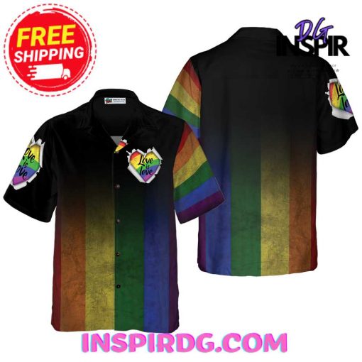 HyperFavor Love Is Love Amazing LGBT Hawaiian Shirt