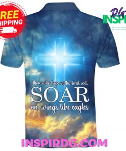 Jesus Eagle Lamp Soar On Wings Like Eagle Polo Shirt