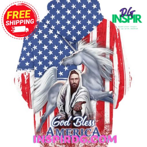 Jesus God Bless America Hoodie