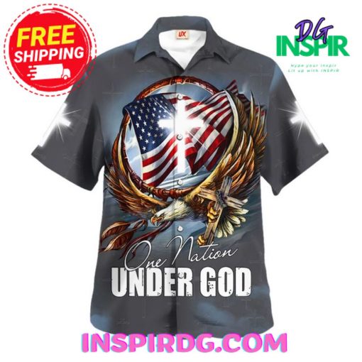 Jesus Gray One Nation Under God Hawaiin Shirt