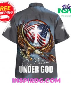 Jesus Gray One Nation Under God Hawaiin Shirt