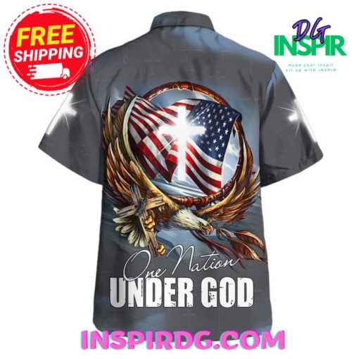 Jesus Gray One Nation Under God Hawaiin Shirt