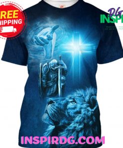 Jesus Knight Lion Pray TShirt