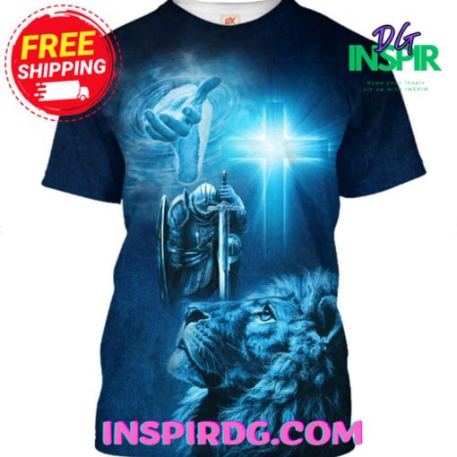 Jesus Knight Lion Pray TShirt