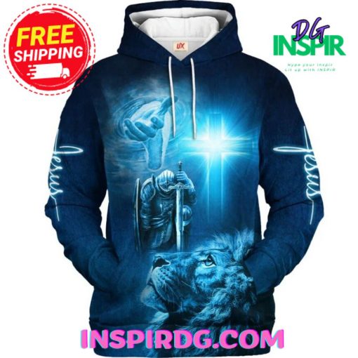 Jesus Lion Knight Healing Hoodie