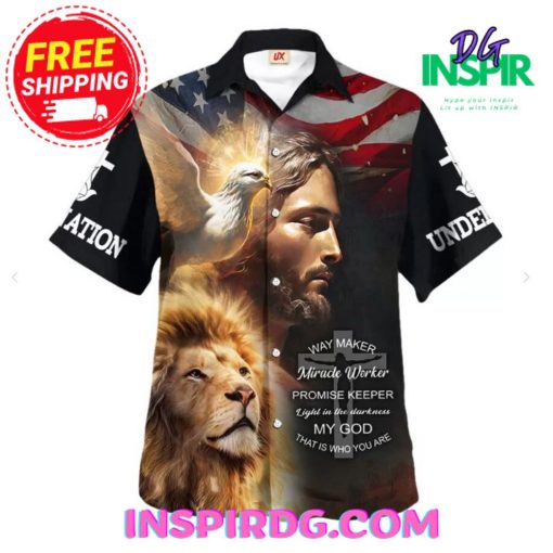 Jesus One Nation Under God Hawaiian Shirt