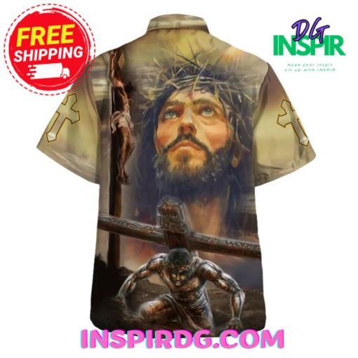 Jesus Portrait Crucifixion Of Jesus Hawaiian Shirt