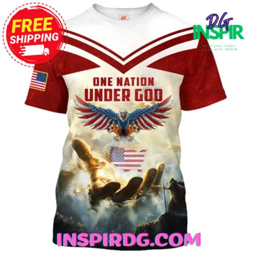 Jesus Pray American One Nation Under God TShirt