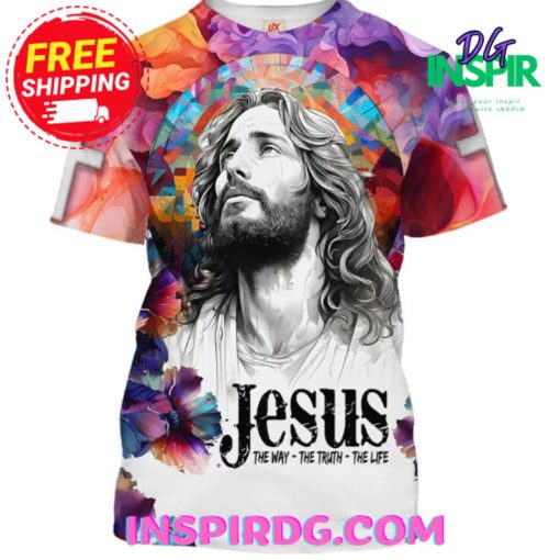 Jesus The May The Truth The Life Colorful T-Shirt