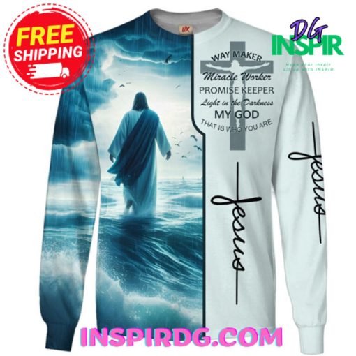Jesus Walking On The Beachs Sweatshirt