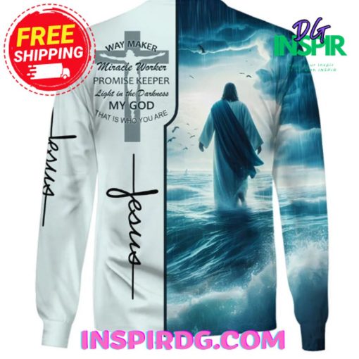 Jesus Walking On The Beachs Sweatshirt