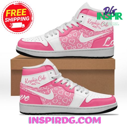 Keyshia Cole Pink Heart Air Jordan 1 High Top