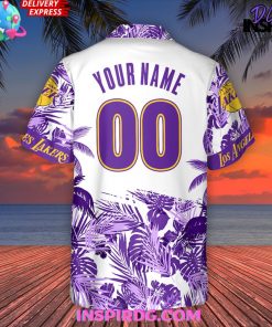Los Angeles Lakers NBA Champions Custom Name Hawaiian Shirt