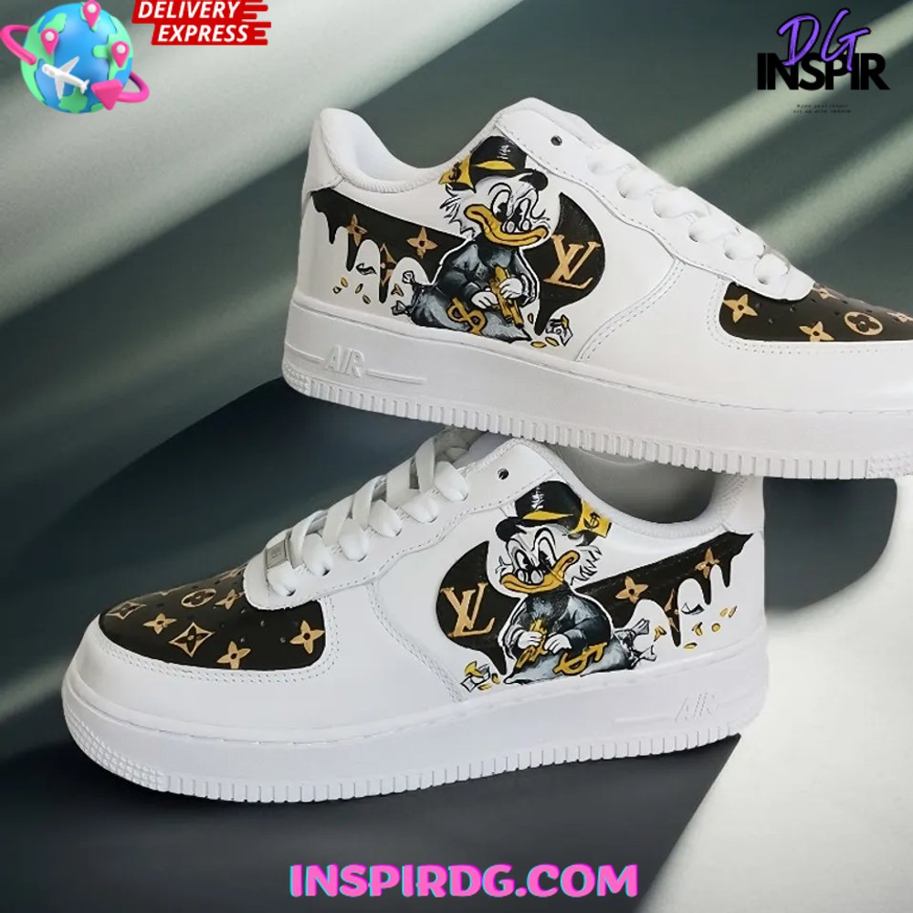 Custom nike air force 1 - brown lv monogram print best sale