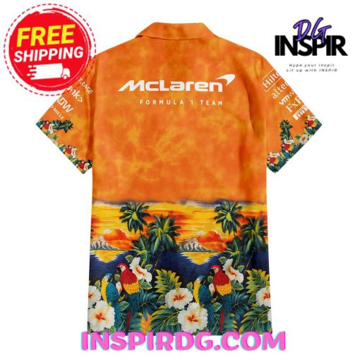 McLaren Vintage Pacific Legend Sunset Orange Hawaiian Shirt