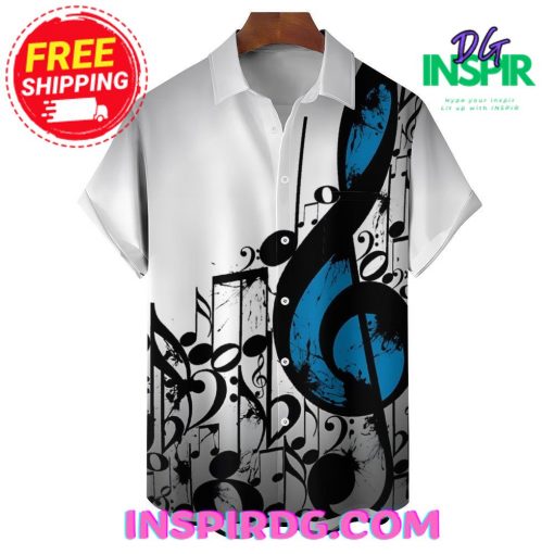 Music Notes Casual Hawaiin Shirt