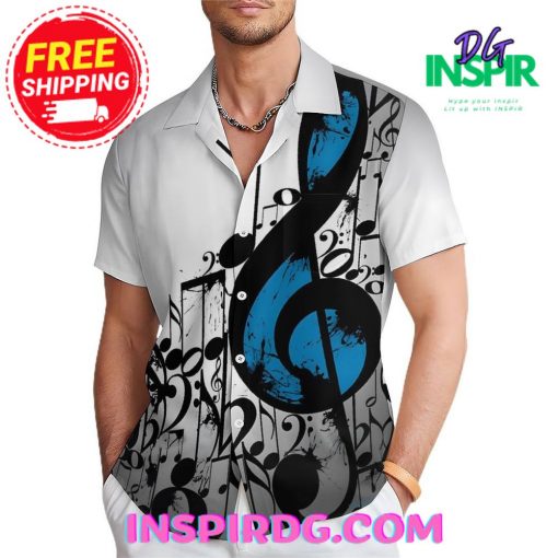 Music Notes Casual Hawaiin Shirt