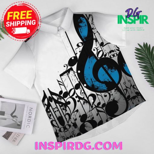 Music Notes Casual Hawaiin Shirt