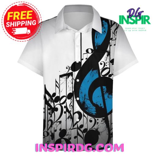 Music Notes Casual Hawaiin Shirt