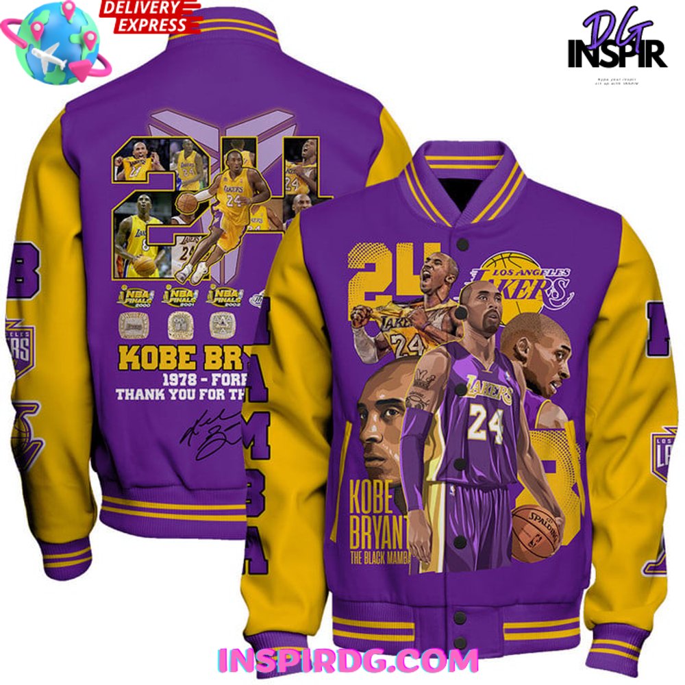 NBA Kobe Bryant Los Angeles Lakers Basketball Varsity Jacket - InspirDG