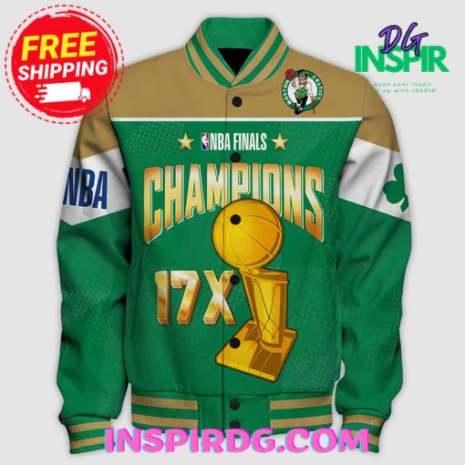 Boston Celtics Champions Print Varsity Jacket