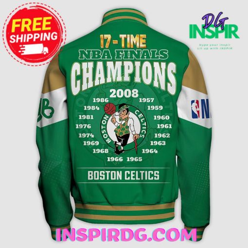 Boston Celtics Champions Print Varsity Jacket