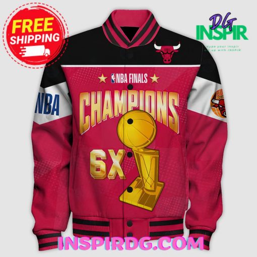 Chicago Bulls Champions Print Varsity Jacket