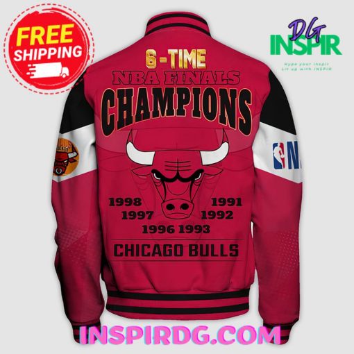Chicago Bulls Champions Print Varsity Jacket